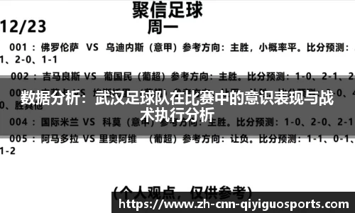 数据分析：武汉足球队在比赛中的意识表现与战术执行分析